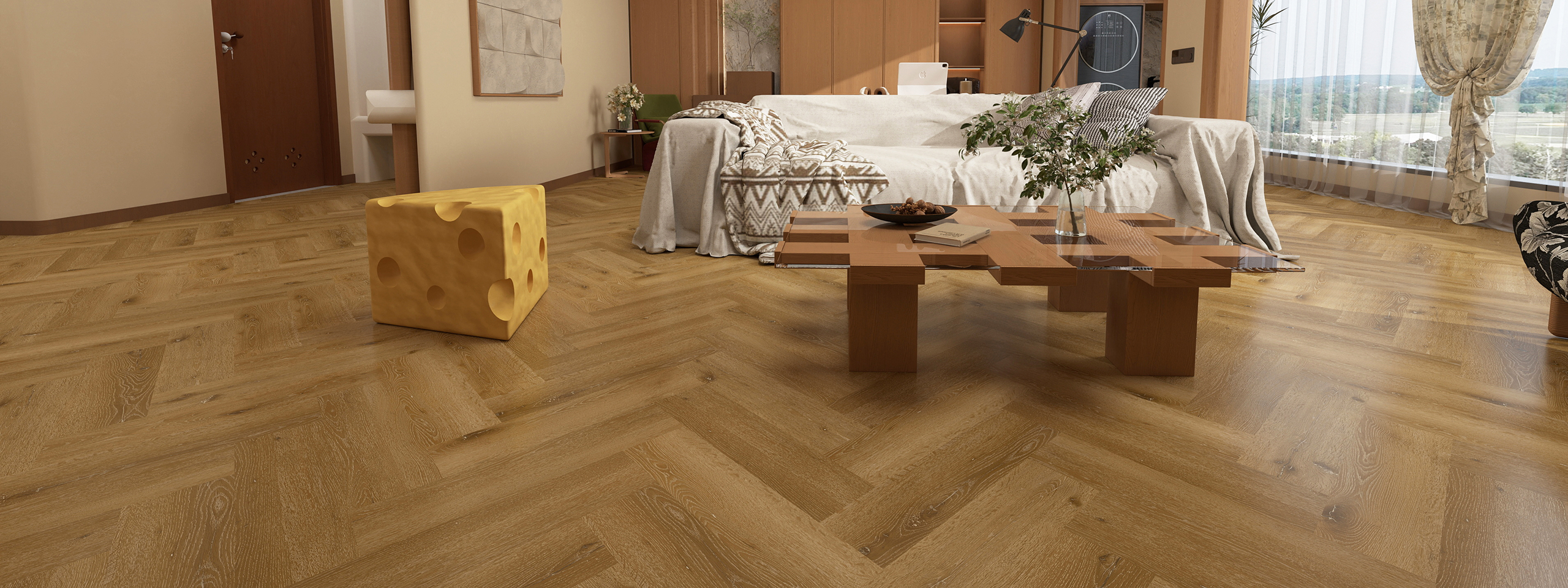 Interiér s podlahou Dub Flora TD190L-27